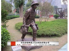 铸铜农民休息雕塑 农民英雄铜雕像加工 农民起义铜像 红军雕像定做