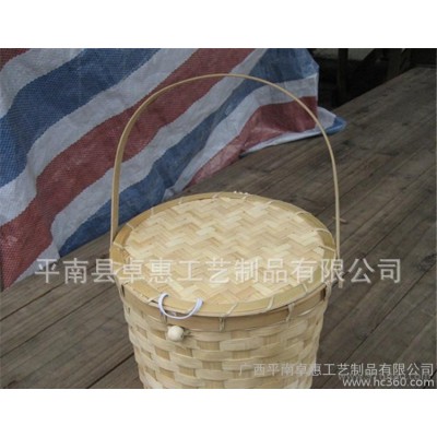 竹篮子|收纳竹篮|手工小竹篮|小果篮|平南木片篮厂竹编工艺品 茶叶篮