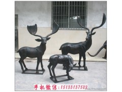 铜鹿雕塑立体雕塑 公园广场园林艺术摆件  欧景雕塑