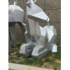 不锈钢雕塑动物鹿中式现代广场园林艺术摆件装饰