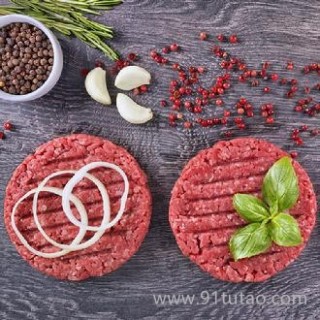 别的羊 澳洲牛肉早餐牛肉饼2片装汉堡肉饼半成品180g 90g*2片