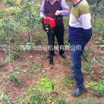 观赏花卉移栽装盆汽油动力单人手提铲式挖树机 冲击式苗木移植机