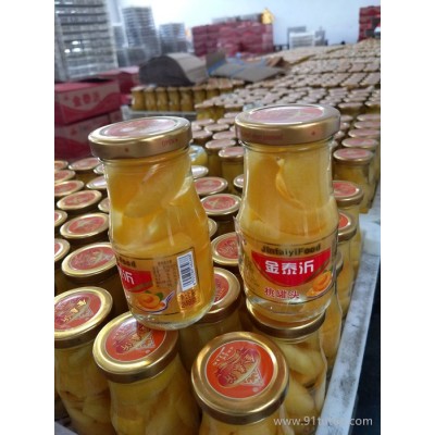 厂家批发金泰沂牌248g黄桃罐头   水果就地取材、就地加工   罐头厂家  罐头批发