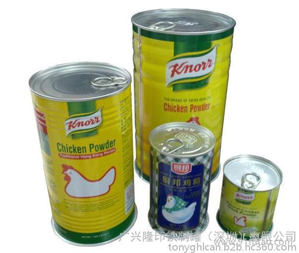 1公斤鸡粉罐厂家专业生产各类鸡粉包装铁罐