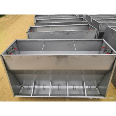 厂家批发 养猪设备 猪用料槽 猪用不锈钢双面料槽 自动食槽 育肥猪用自动料槽 下料器食槽