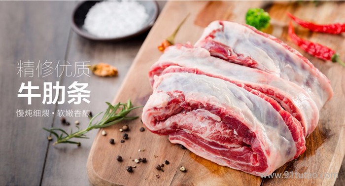 批发牛肋条冷冻进口牛肉肋条肉红烧专用牛肋条雪花