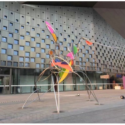 台州商场安装不锈钢蚂蚁雕塑 编织抽象雕塑