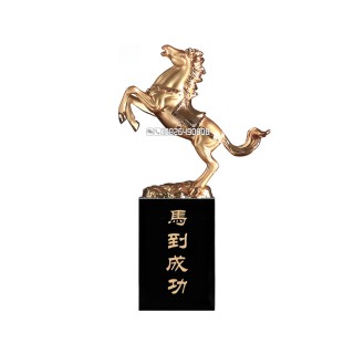 金钥匙摆件镀金马金龙奖杯公司风水开业招财纪念礼品交房仪式礼物